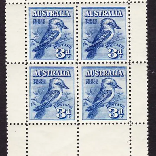 1928 Kookaburra Miniature Sheet. Pin hole, 3 very ...