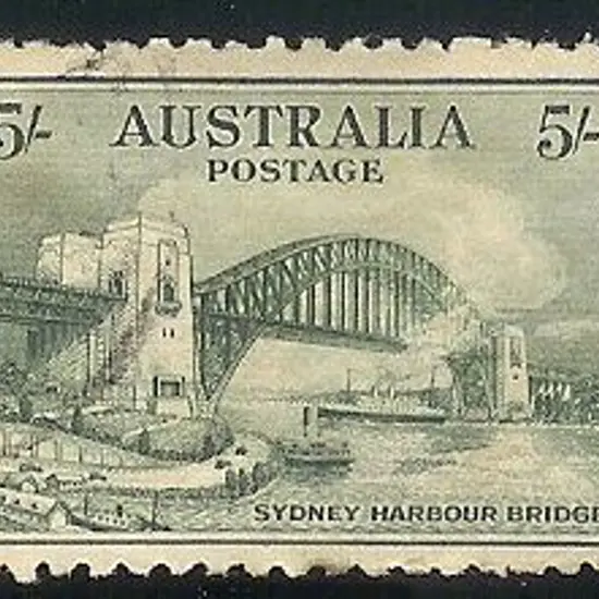 1932 5/- Sydney Harbour Bridge. Good to fine used ...