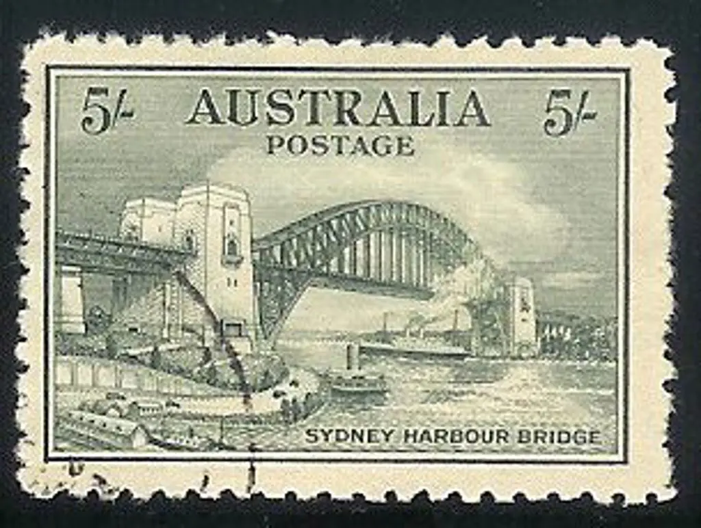 1932 5/- Sydney Harbour Bridge. Fine used with ... Image 1++
