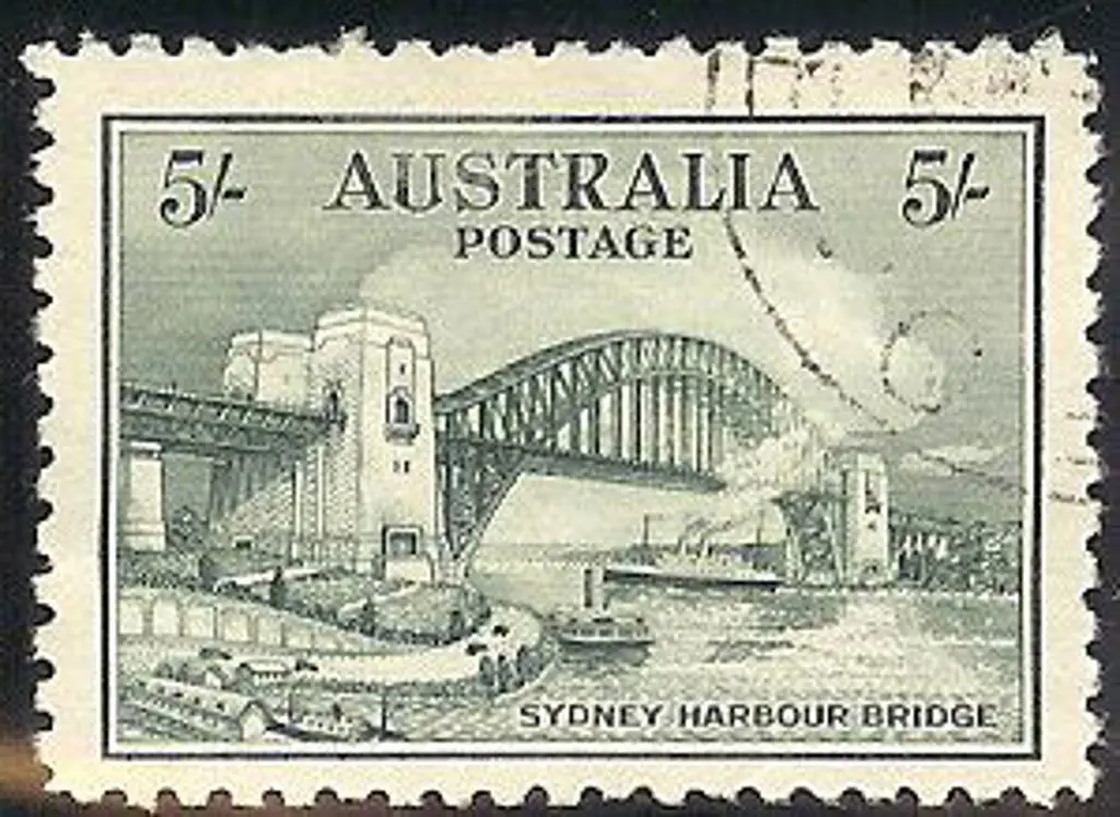 1932 5/- Sydney Harbour Bridge. Fine used with ... Image 1++