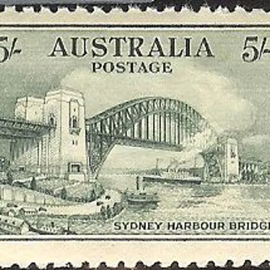 1932 5/- Sydney Harbour Bridge. MLH with minor gum ...