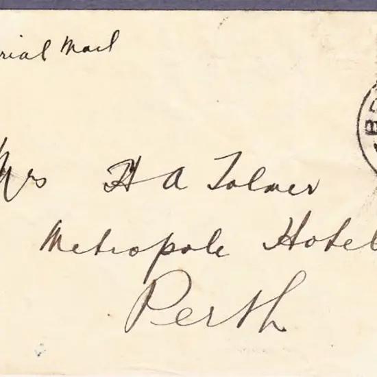 1933 (15th Nov) Airmail cover with "Aerial Mail" ...