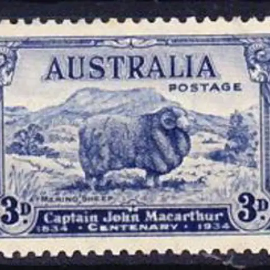 1934 Macarthur set of 4 incl 2d dark hills. Fresh ...