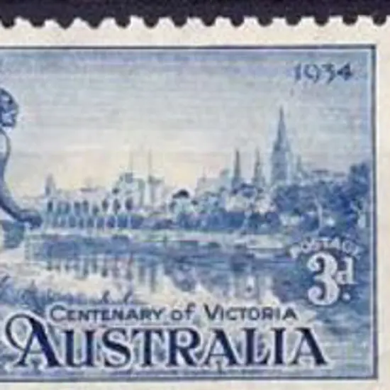 1934 Victoria Centenary Perf. 10½ set of 3. MUH SG ...