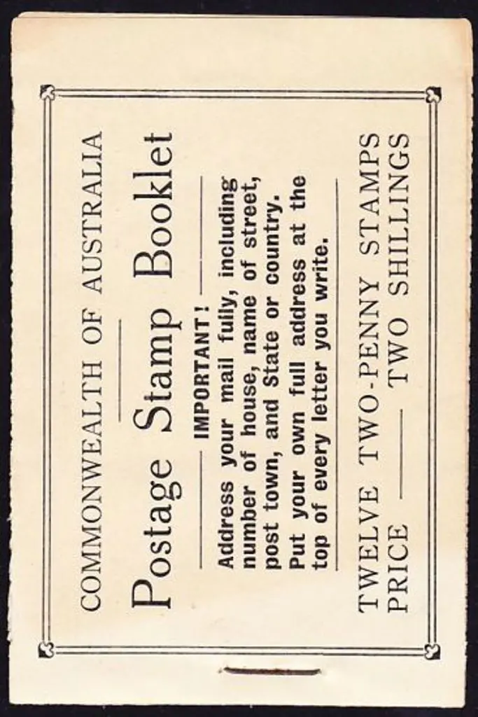 1934 2/- black on cream booklet with "Address your ... Image 1++