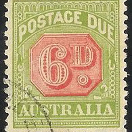 1936 6d carmine & yellow-green Postage Due fine ...