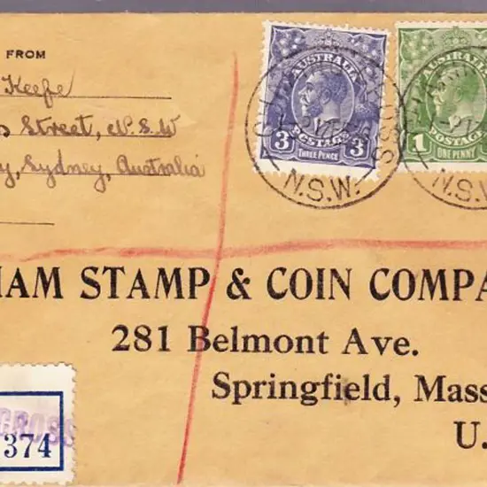 1936 (17th Feb) Reg Advertising env with ad on ...