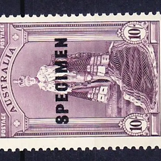 1938 10/- Robes overprinted SPECIMEN. MUH SG 177s