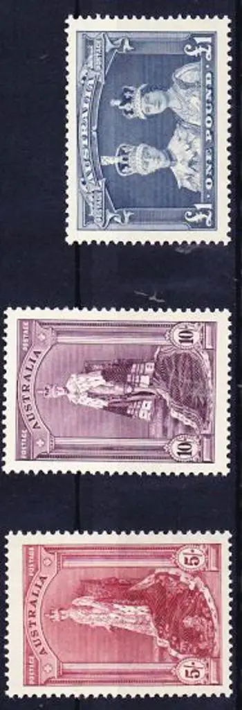 1938 Robes set of 3 to £1 on thick paper. Fresh ... Image 1++