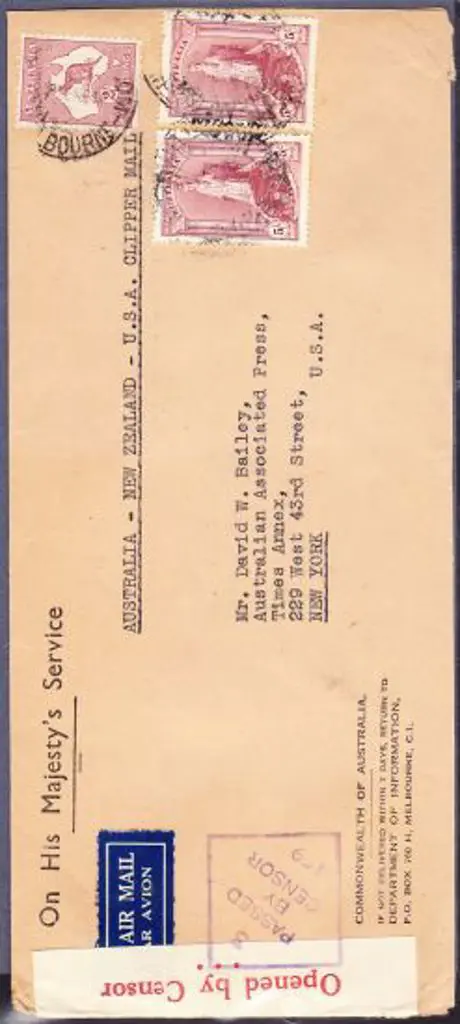 1940's Australia to New Zealand to USA Clipper ... Image 1++