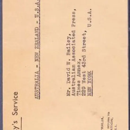 1940's Australia to New Zealand to USA Clipper ...
