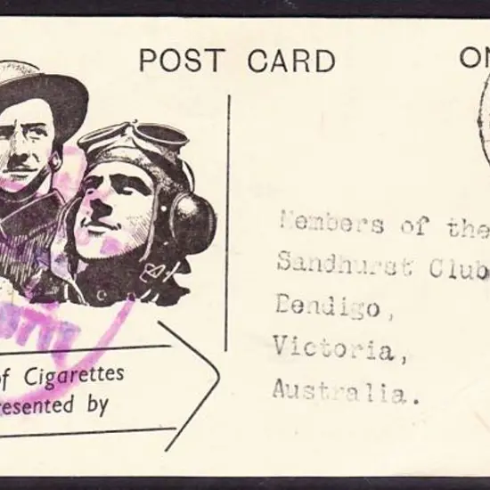 1945 (3rd Mar) "This parcel of Cigarettes has been ...