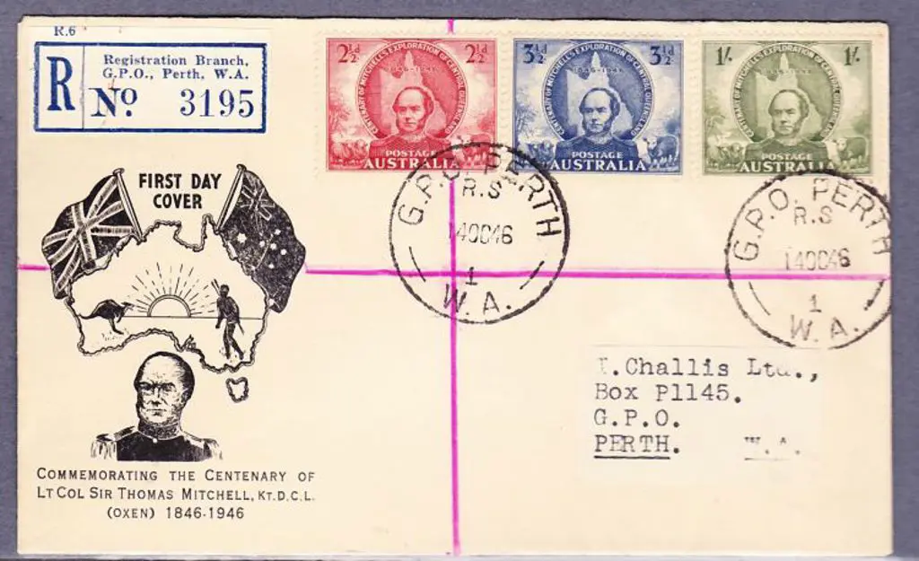 1946 (14th Oct) Mitchell on Challis illust FDC. ... Image 1++