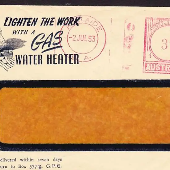 1953 "Lighten the Work with a Gas Water Heater" ...