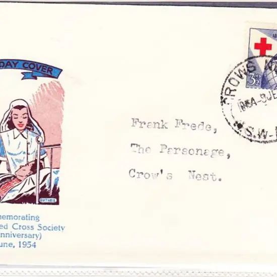 1954 (9th June) Red Cross Guthrie FDC. Neat typed ...
