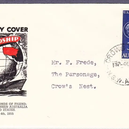 1955 (4th May) 3½d USA Memorial Guthrie FDC. Neat ...