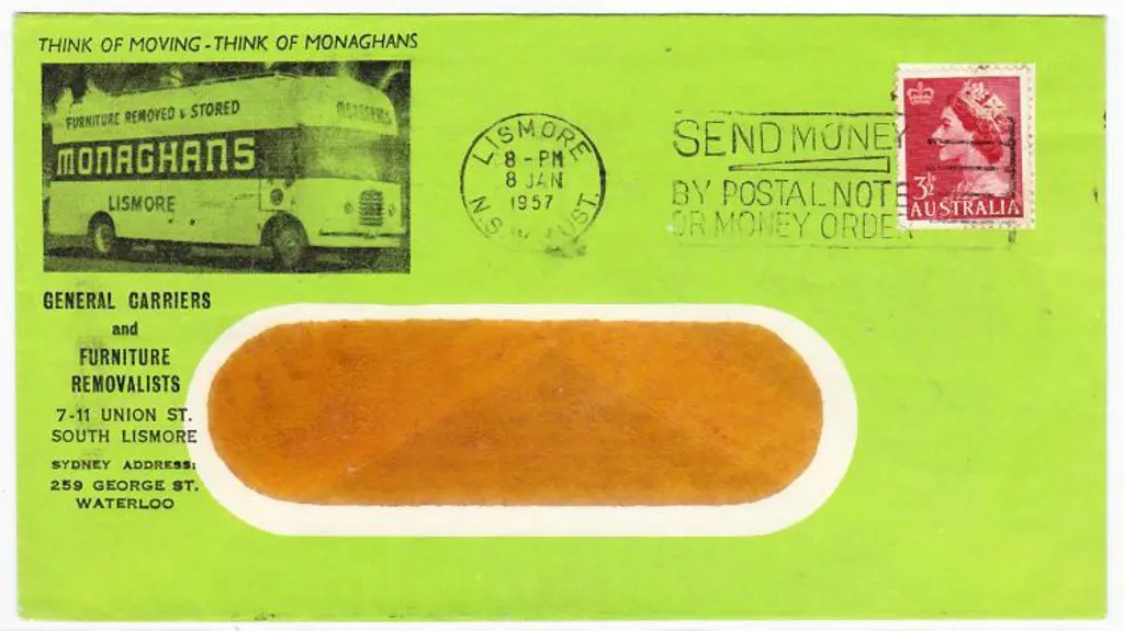 1957 (8th Jan) 3½d QEII on Monaghans General ... Image 1++
