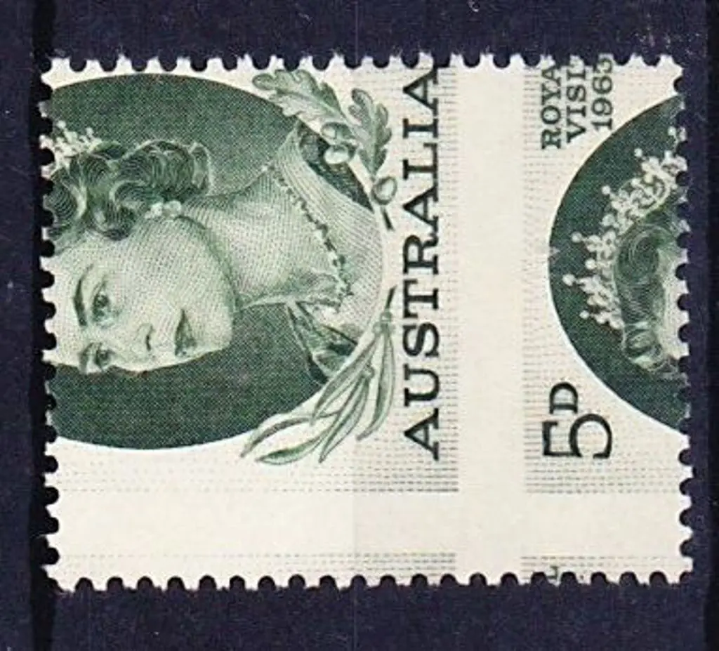 1963 5d Royal Visit showing dramatically misplaced ... Image 1++