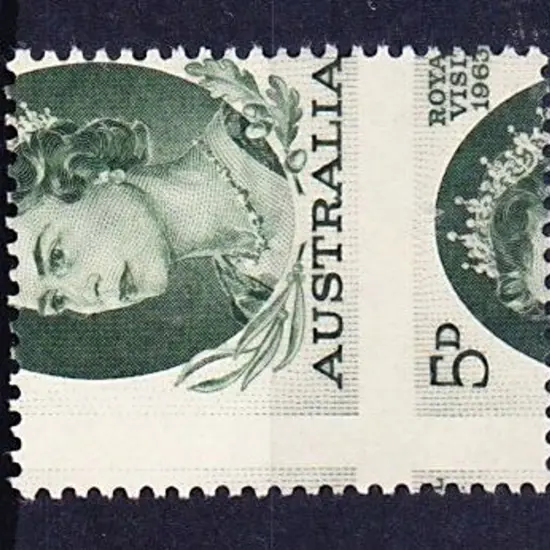 1963 5d Royal Visit showing dramatically misplaced ...