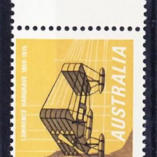 1963 5d Hargrave right marginal single with purple ...