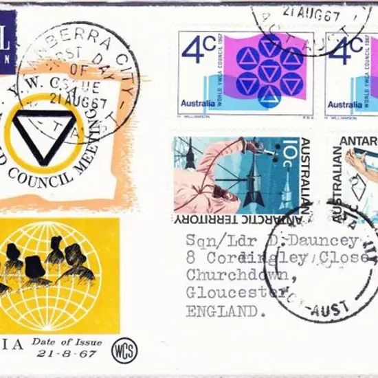 1967 (21st Aug) 4c WYC pair on WCS FDC with ...