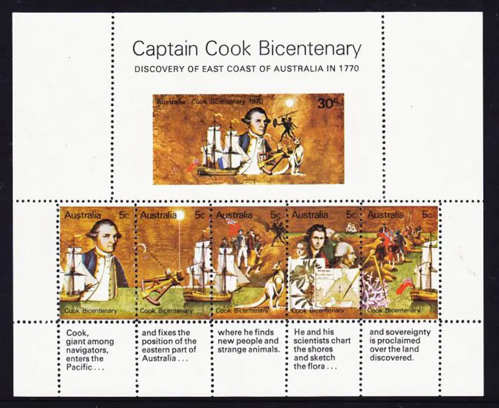 1970 Captain Cook M/S privately perforated around ... Image 1++