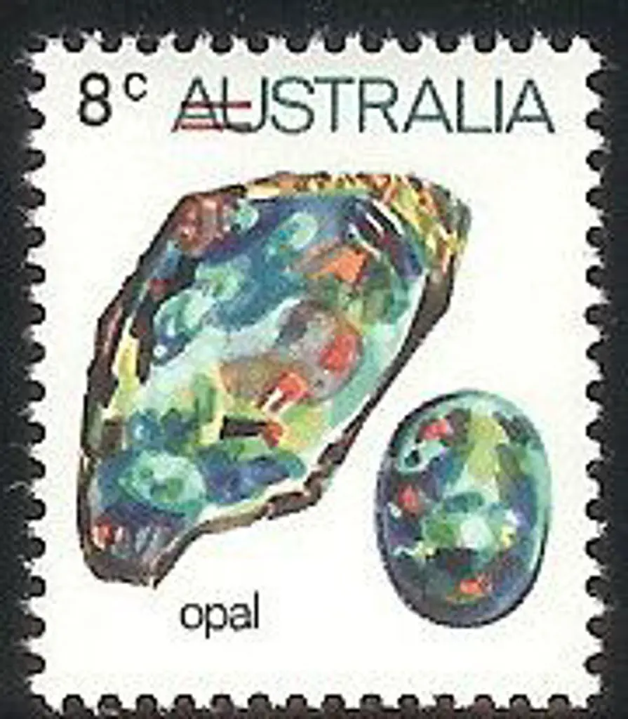 1974 9c on 8c Opal with surcharged misplaced to ... Image 1++