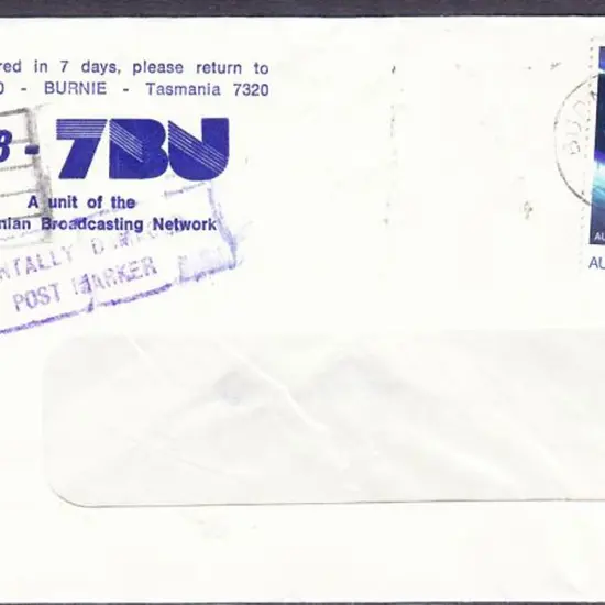 1986 33c Aussat on Tasmanian Broadcasting Network ...