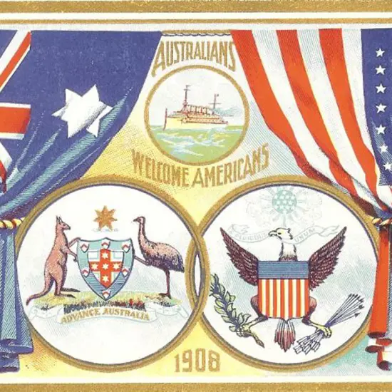 1908 1d NSW "Australians Welcome Americans" Fleet ...