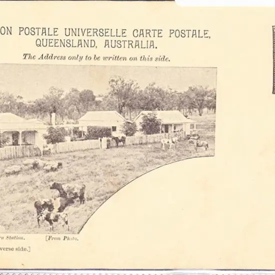 1890's 1½d Chalon UPU picture postcard showing "A ...