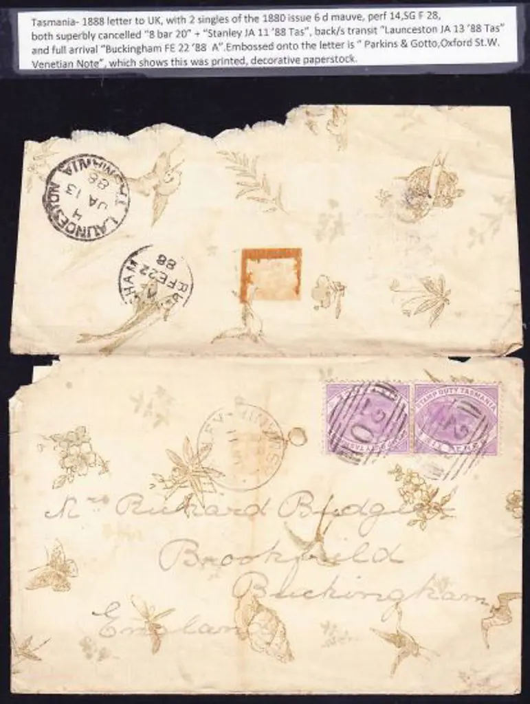 1888 cover (on attractive Venetian style paper) ... Image 1++