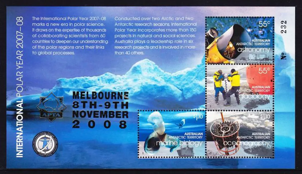 2008 Int Polar Year Miniature Sheet overprinted ... Image 1++