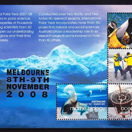 2008 Int Polar Year Miniature Sheet overprinted ...