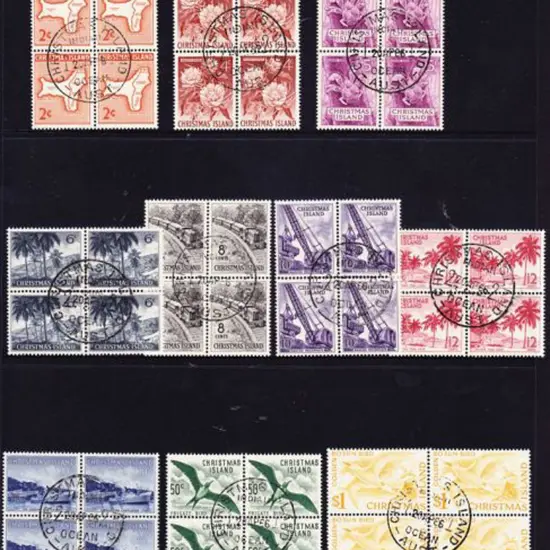 1963 2c to $1 Defins in blocks of 4 each CTO with ...
