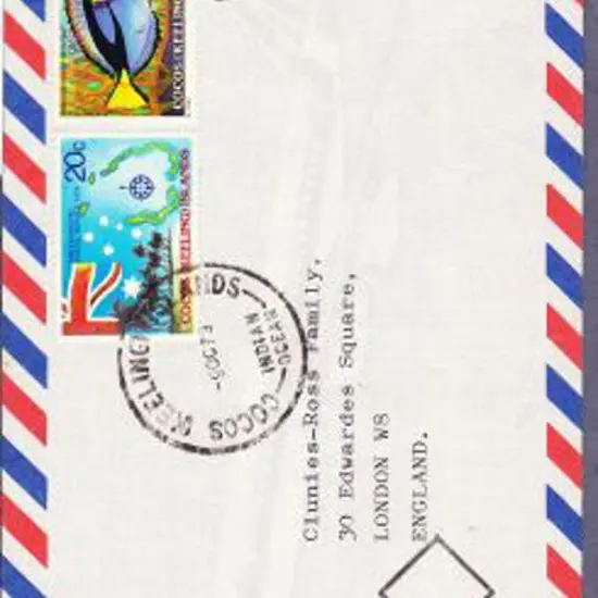 1979 Airmail envs x 3 addressed to Clunies Ross at ...