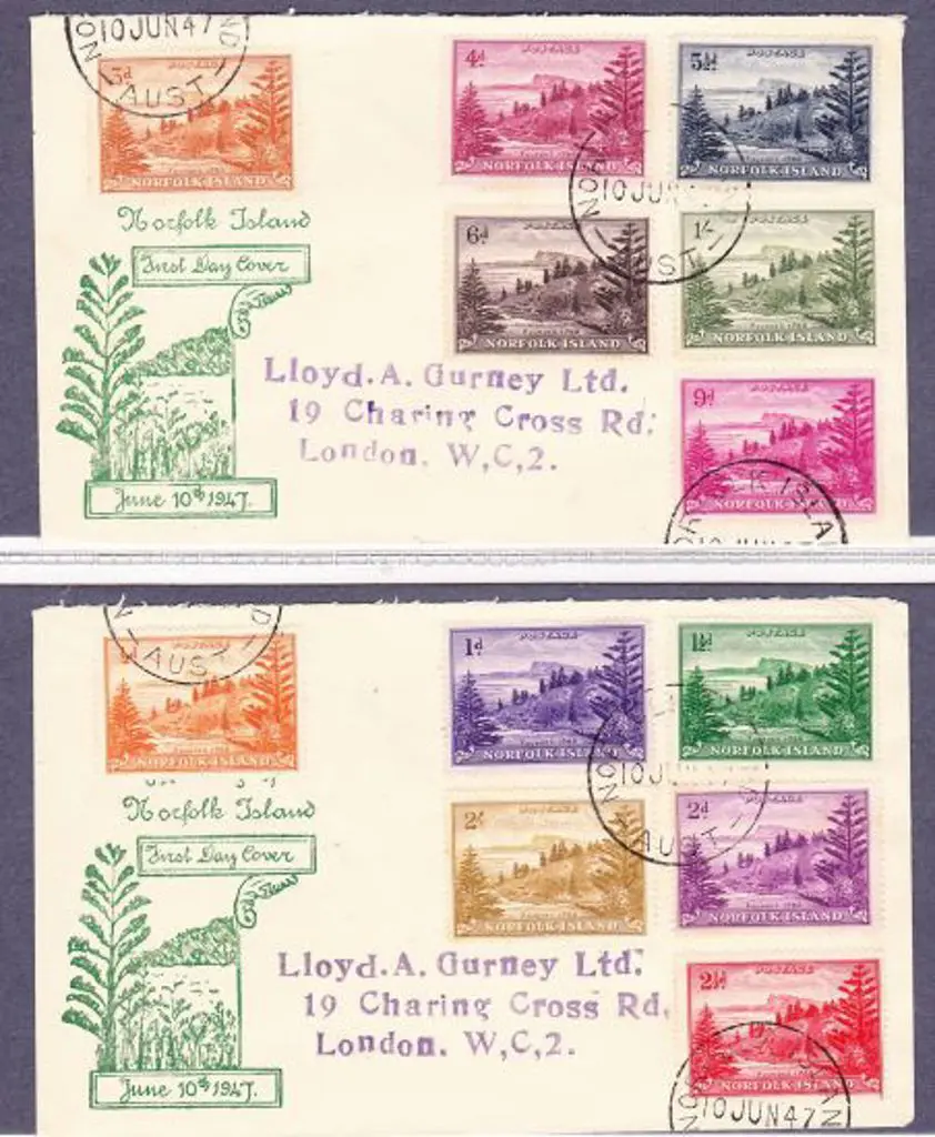 1947 (10th June) Ball Bay set of 12 to 2/- on 2 ... Image 1++