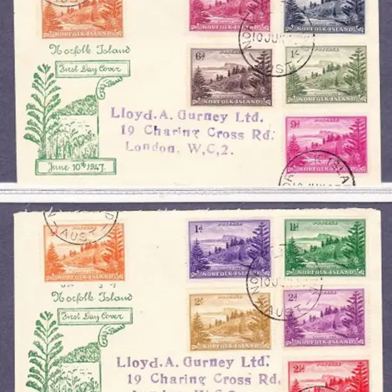 1947 (10th June) Ball Bay set of 12 to 2/- on 2 ...