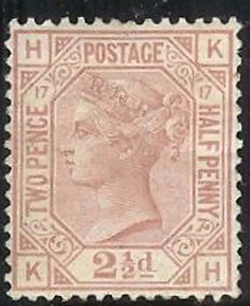 1876 2½d rosy mauve QV, lettered KH. Plate 17. MLH ... Image 1++