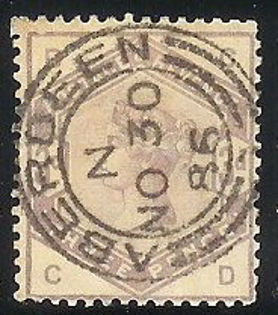 1883 3d lilac QV superb used with clear ABERDEEN ... Image 1++