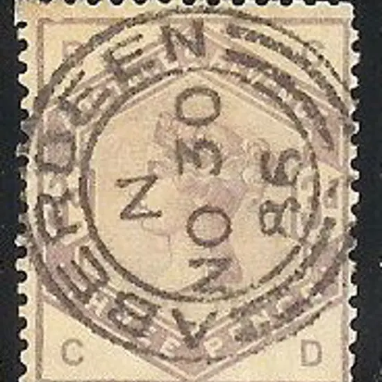 1883 3d lilac QV superb used with clear ABERDEEN ...