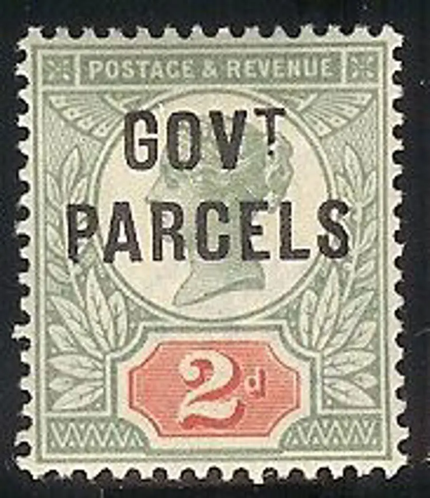 1891 2d grey-green & carmine QV ovpt. Gov’t ... Image 1++