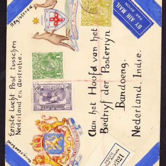 1936/44 10/- pale carmine lake Arms with single ...