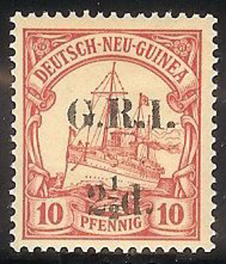 1914 G.R.I. 2½d on 10pf red Yacht. Fresh MUH SG 5 ... Image 1++