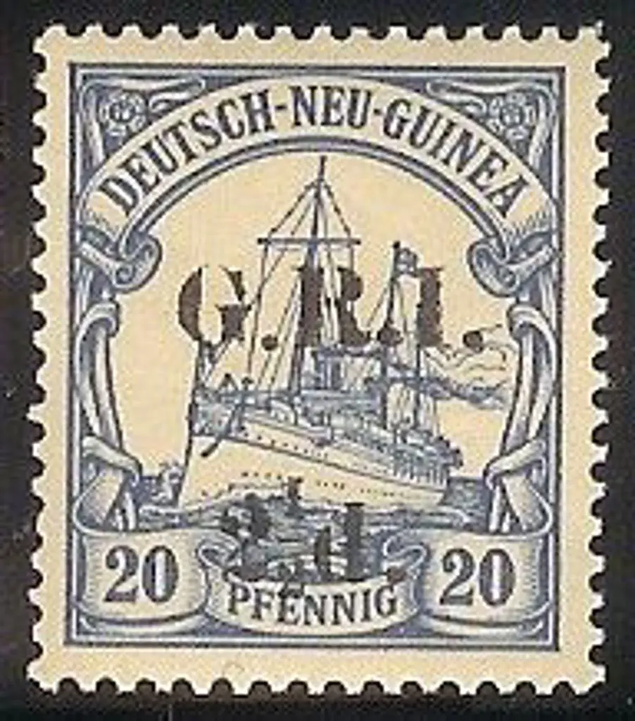 1914 G.R.I. 2½d on 20pf blue Yacht. Fresh MUH SG 6 ... Image 1++