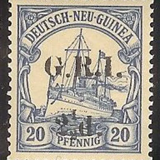 1914 G.R.I. 2½d on 20pf blue Yacht. Fresh MUH SG 6 ...