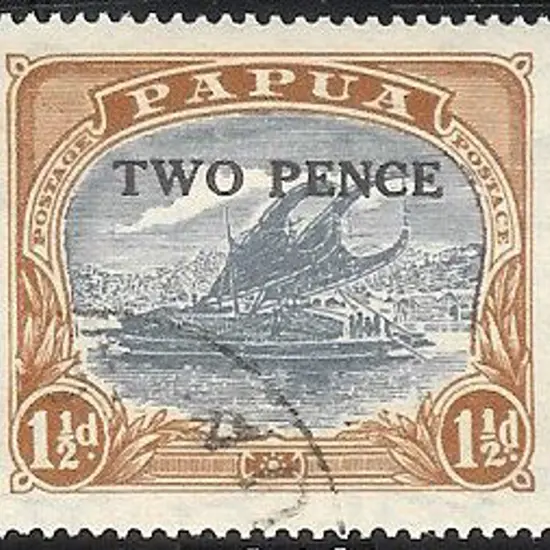 1931 2d on 1½d bright blue & bright brown with ...