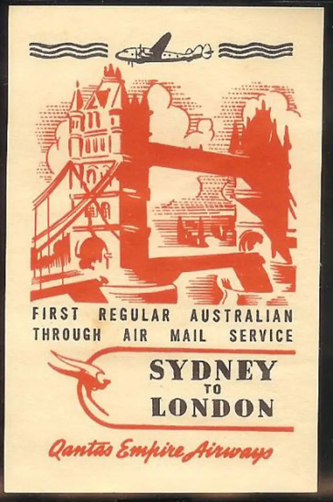 Qantas First Regular Australian Through Air Mail ... Image 1++