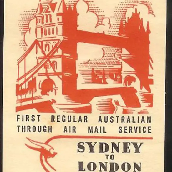 Qantas First Regular Australian Through Air Mail ...