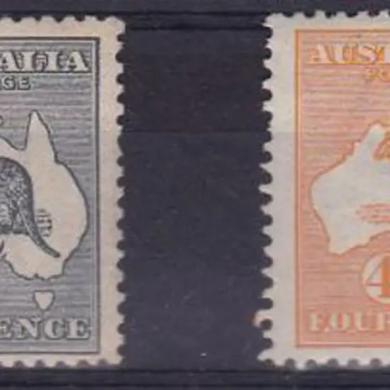 1913 1st watermark ½d, 2d (adherence at base), 4d ...