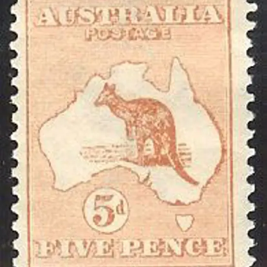 1913 1st watermark 5d chestnut MUH & reasonably ...